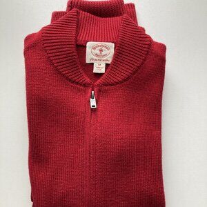 Brooks Brothers Full Zip Merino Wool Cardigan